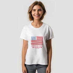 Aperturee - Hand Drawn American Flag Family Reunion TShirt