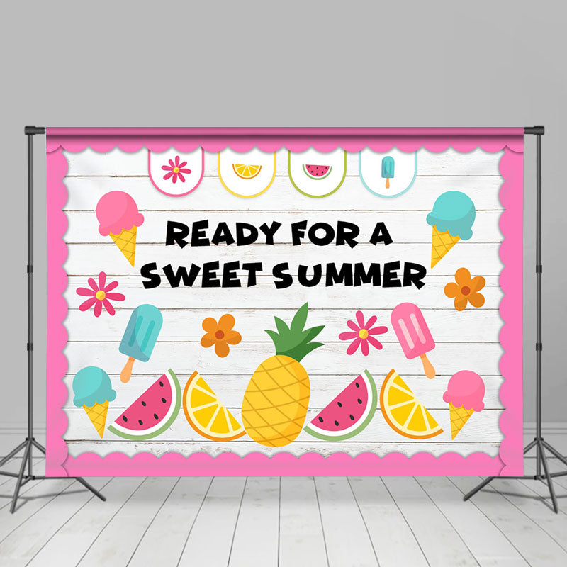 Aperturee - Ready For A Sweet Summer Ice Cream Fruit Backdrop