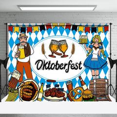 Aperturee - Blue White Bread Beer Wheat Oktoberfest Backdrop