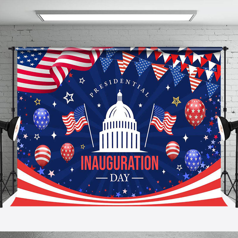 Aperturee - Aperturee Flag Balloons White House Inauguration Day Backdrop