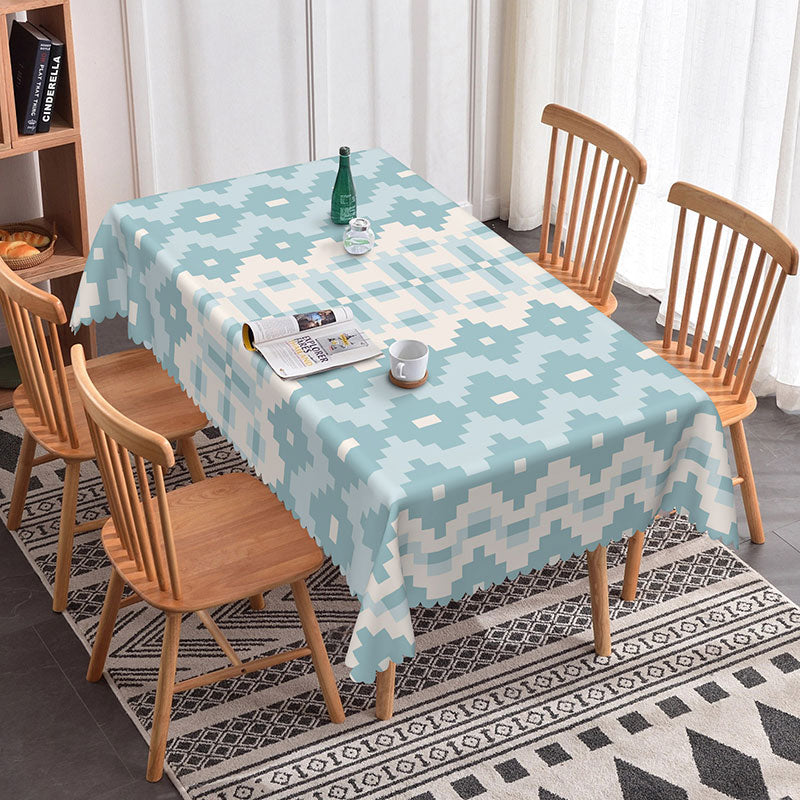 Aperturee - Aperturee Modern Pixel Art Rectangle Tablecloth For Home Decor