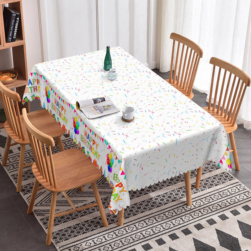 Aperturee - Aperturee Fun And Colorful Confetti Tablecloth For Birthdays