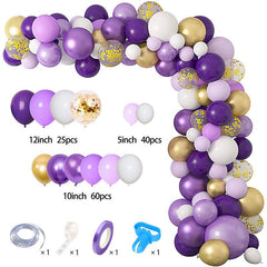 Aperturee Purple 129 Pack DIY Balloon Arch Kit | Garland Party Decorations - Gold | Pink