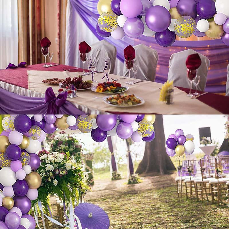 Aperturee Purple 129 Pack DIY Balloon Arch Kit | Garland Party Decorations - Gold | Pink