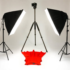 Aperturee - 2 Pcs Black Photography Softbox Lights Foldable Stand