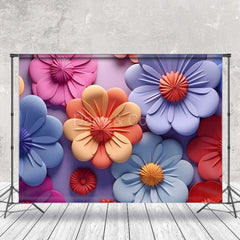 Aperturee - 3D Colorful Daisy Wall Fine Art Photography Backdrop