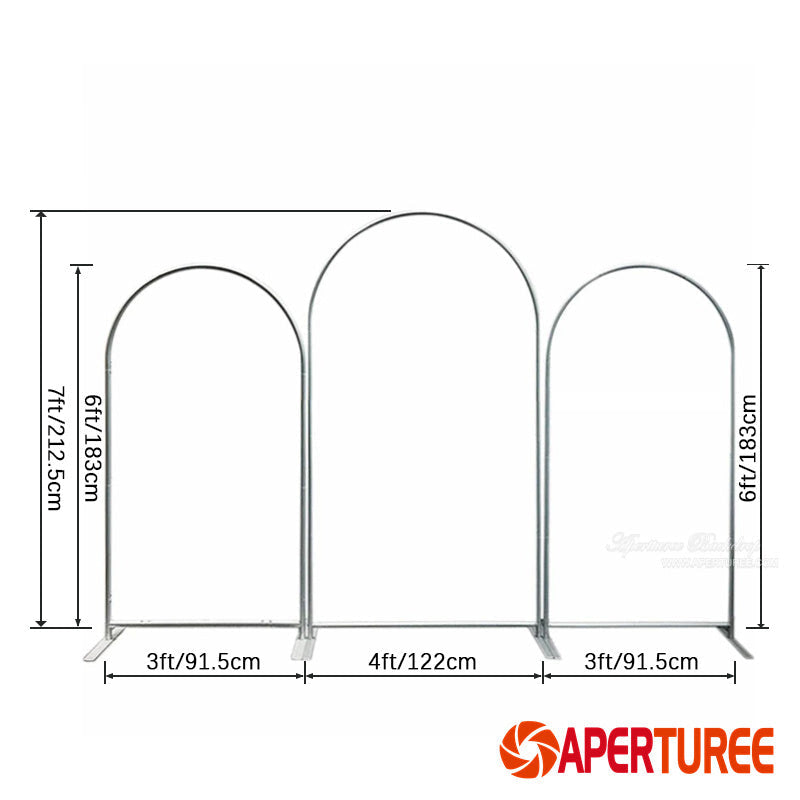 Aperturee 3D Stereo Theme Silver Birthday Arch Backdrop Kit