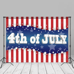 Aperturee - 4th July Red White Stripes Independence Day Backdrop