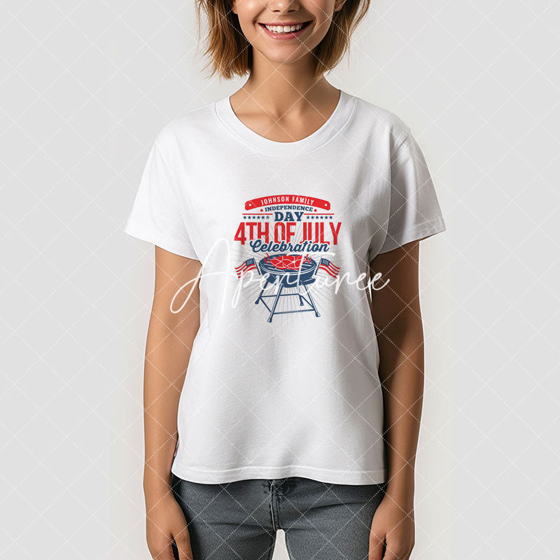 Aperturee - 4TH of July BBQ Grill Custom Family Reunion T-Shirt