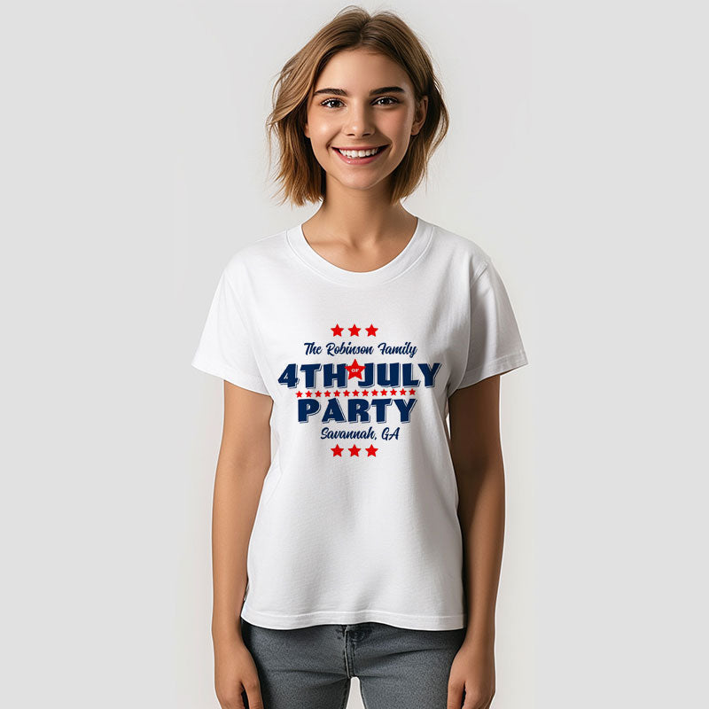 Aperturee - 4th of July Red Blue Family Reunion Party T-Shirt