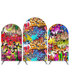 Aperturee 90s Graffiti Theme Happy Birthday Party Arch Backdrop Kit