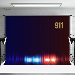 Aperturee - 911 Emergency Calls Dark Blue Red Flash Backdrop