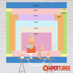 Aperturee - A Cute Teddy Bear with Balloons Baby Shower Backdrop