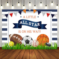 Aperturee - A Little All Star Is On His Way Baby Shower Backdrop