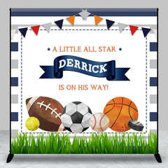 Aperturee - A Little All Star Sports Custom Baby Shower Backdrop