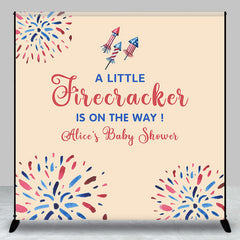 Aperturee - A Little Firecracker Custom Baby Shower Backdrop