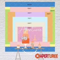 Aperturee - A Little Princess Pink Floral Baby Shower Backdrop