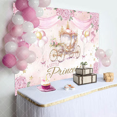 Aperturee - A Little Princess Pink Floral Baby Shower Backdrop