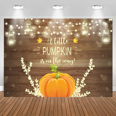 Aperturee - A Little Pumpkin Is on The Way Baby Shower Backdrop