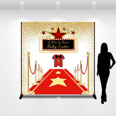 Aperturee - A Star Is Born Red Carpet Custom Baby Shower Backdrop