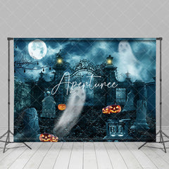 Aperturee - Abandoned Tomb Ghost Manor Hoppy Halloween Night Backdrop