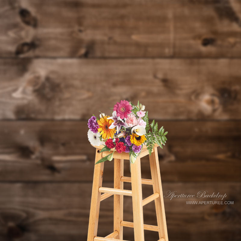 Aperturee - Abstract Brown Wood Plank Texture Backdrop For Photo