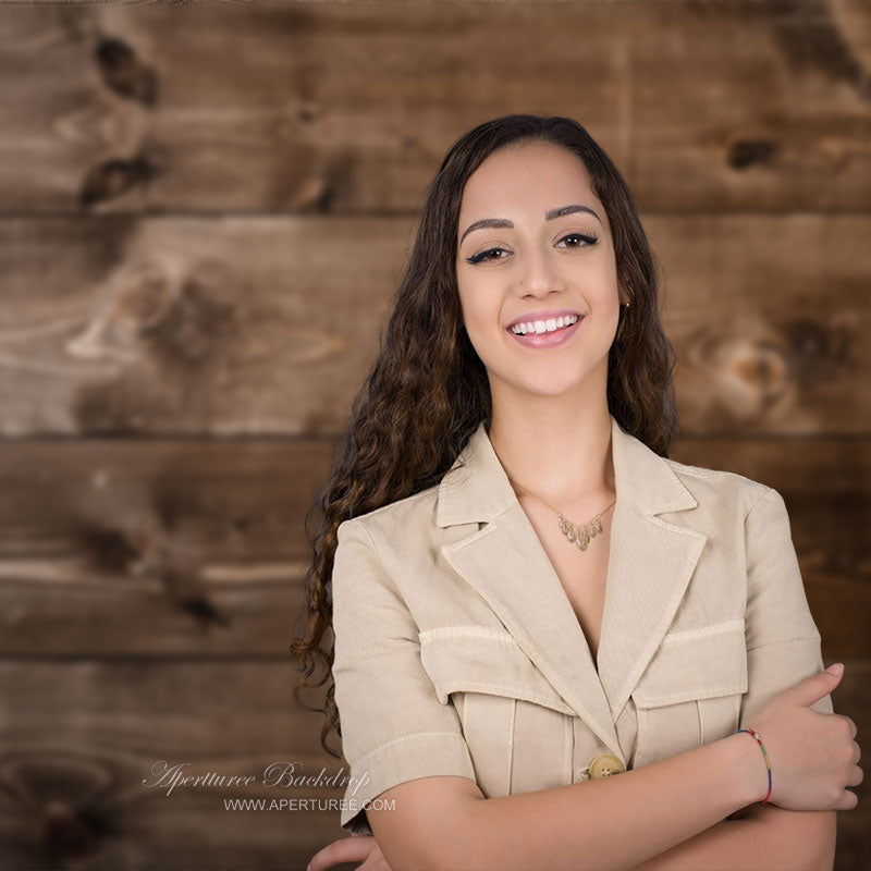 Aperturee - Abstract Brown Wood Plank Texture Backdrop For Photo