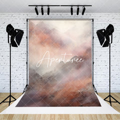 Aperturee - Abstract Ink Painting Foggy Mountain Photo Backdrop