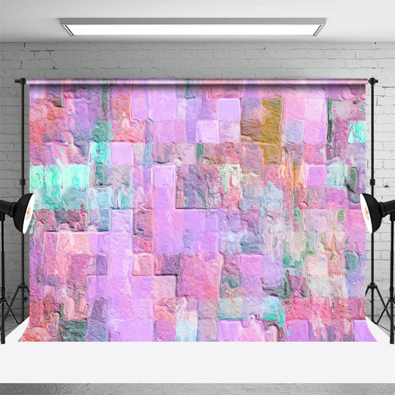 Aperturee - Abstract Modern Art Purple Painting Party Backdrop