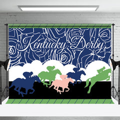 Aperturee - Abstract Navy Rose Horse Kentucky Derby Backdrops