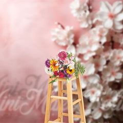 Aperturee - Abstract Painted Wall Pink Blossom Fine Art Backdrop