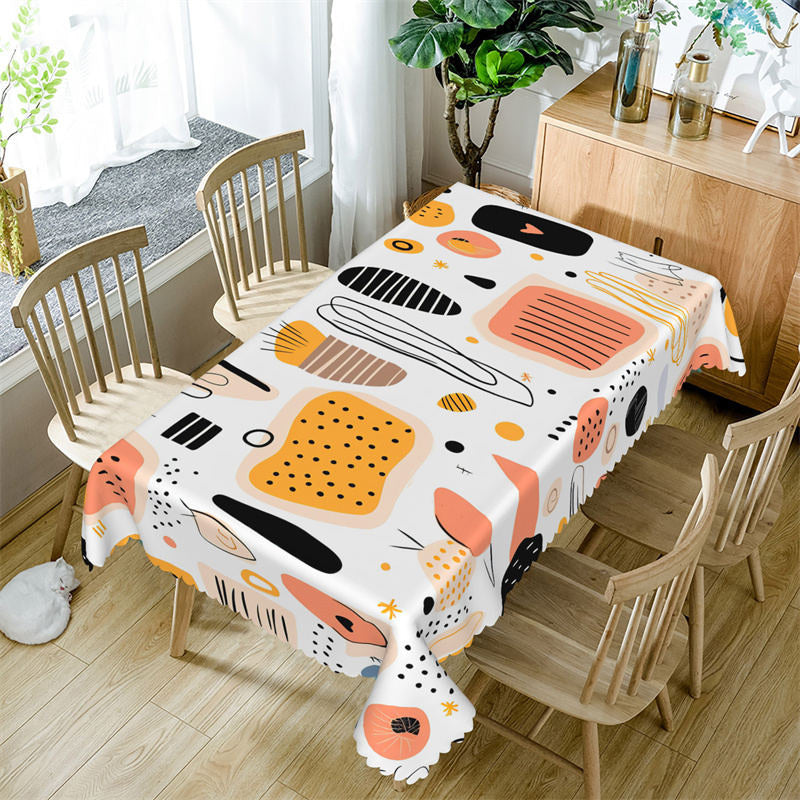 Aperturee - Abstract Prints Rectangle Tablecloth For Dining Room