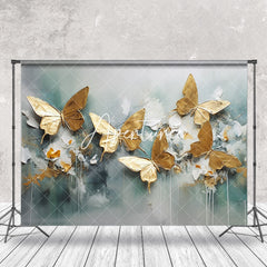 Aperturee - Abstract Wall Gold Butterfly Photography Backdrop