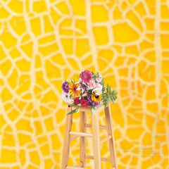 Aperturee - Abstract Yellow Cantaloupe Texture Backdrop For Photo