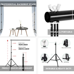 Aperturee - Photo Video Studio Adjustable Background Backdrop Stand