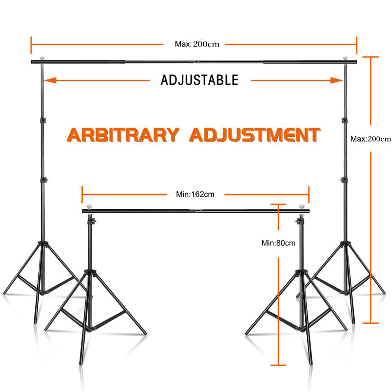 Aperturee - Photo Video Studio Adjustable Background Backdrop Stand