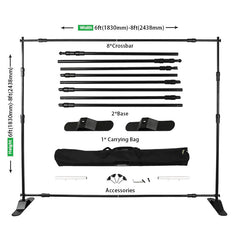 Aperturee - Plus Size Adjustable Step and Repeat Backdrop Banner Stand