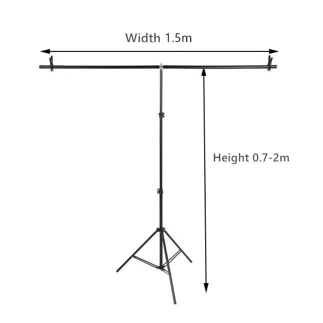 Aperturee T-Shape Adjustable Backdrop Stand Support Frame