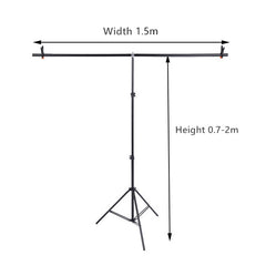 Aperturee T-Shape Adjustable Backdrop Stand Support Frame