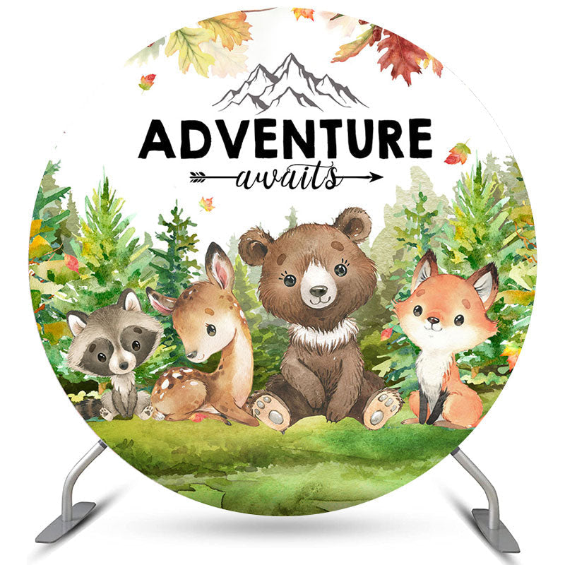 Aperturee - Adventure Awaits Animals Safari Birthday Backdrop