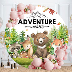 Aperturee - Adventure Awaits Animals Safari Birthday Backdrop