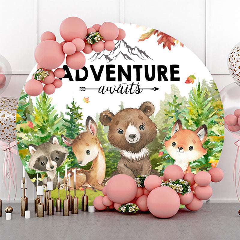 Aperturee - Adventure Awaits Animals Safari Birthday Backdrop