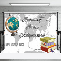 Aperturee - Adventure Globe Map Travel World Book Day Backdrop