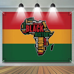 Aperturee Africa Map Juneteenth Black History Month Backdrop