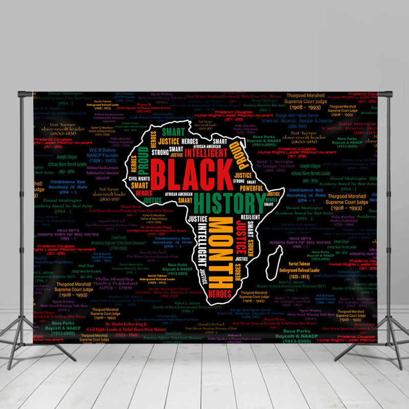 Aperturee African Continent Shape Black History Month Backdrop