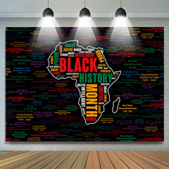 Aperturee African Continent Shape Black History Month Backdrop