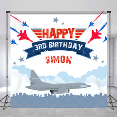 Aperturee - Air Show Plane City Custom 3rd Birthday Backdrop