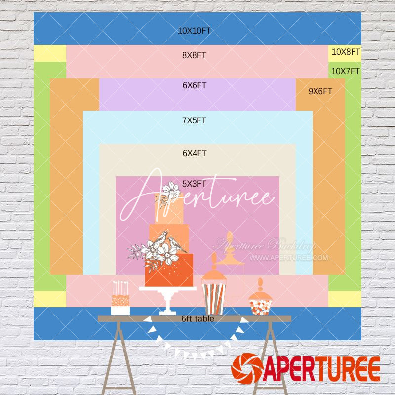 Aperturee - Aloha Baby Floral Gender Reveal Backdrop For Girl