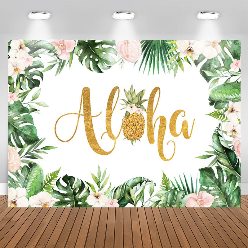 Aperturee - Aloha Luau Party Decoration backdrop Summer Theme