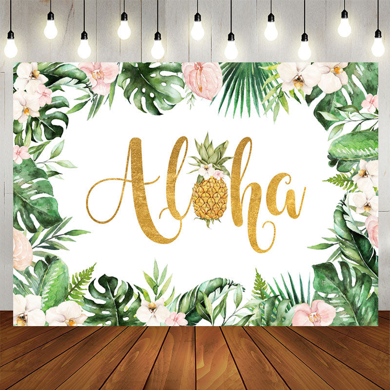 Aperturee - Aloha Luau Party Decoration backdrop Summer Theme